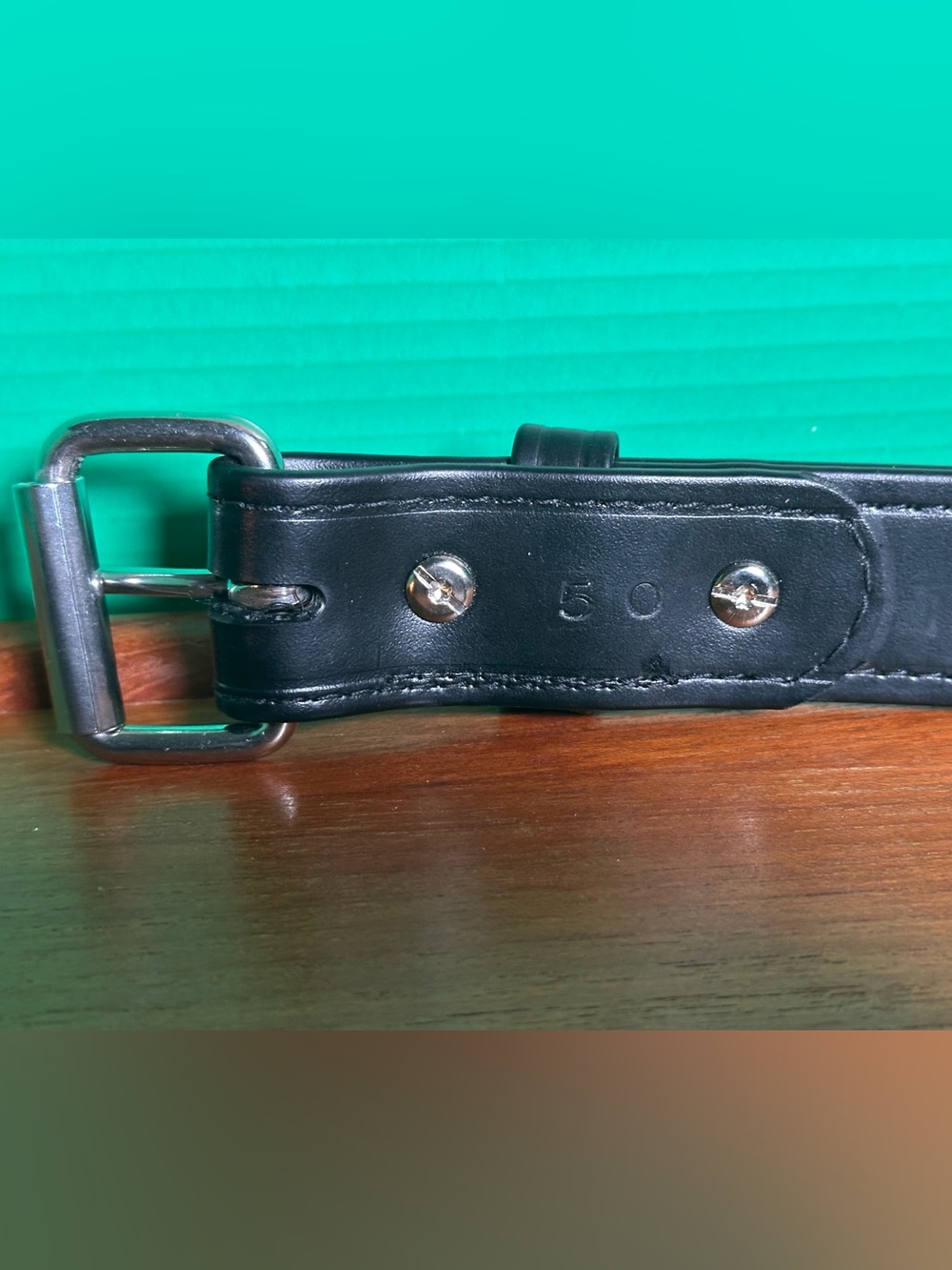 Hanks Belts 100 Year Black Leather Belt 36” Waist, 40.5” Length, 1.5”Wide - Picture 3 of 9